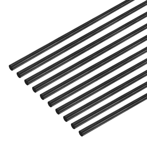 Image of M METERXITY 10-Pack Carbon Fiber Rods, 300mm Length 1.5mm Dia Carbon Fiber Solid Matte Pole for RC Airplane/DIY Craft/Quadcopter Arm/Scale Model Kite Wing Tube [11.81 x 0.06IN]