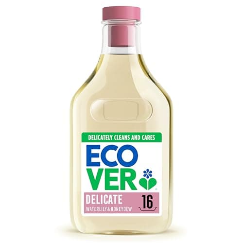 Image of Ecover Delicate Laundry Detergent, Laundry Washing Liquid, For Wool & Silk, Waterlily & Honeydew, 16 Washes, 750ml