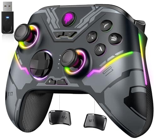 Image of EasySMX X15 Wireless PC Controller with Hall Triggers, Hall Joysticks, Enhanced Bluetooth Game Controller,No Drift No Deadzone effect, Compatible with Windows PC, Android, Steam and Switch