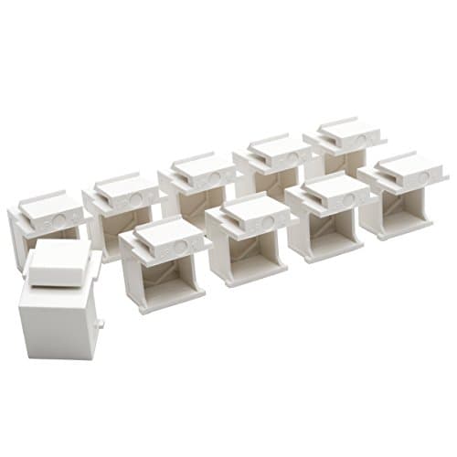 Image of TRIPP LITE Snap In Blank Keystone Jack Insert, 10 Pack, White (N040-010-WH)