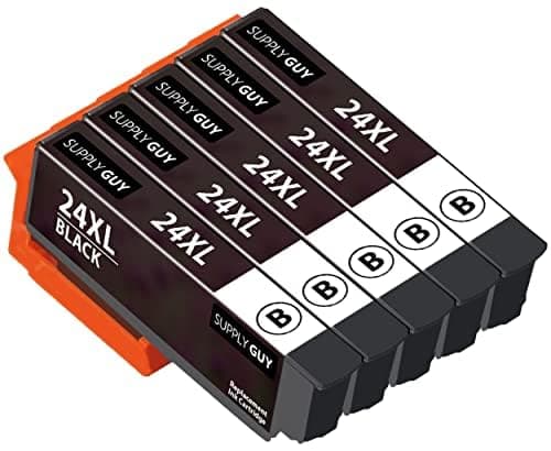 Image of Supply Guy 5 ink cartridges compatible with Epson 24XL / 24 XL Multipack for Expression Photo XP55 XP65 XP750 XP760 XP850 XP860 XP950 XP960 XP970