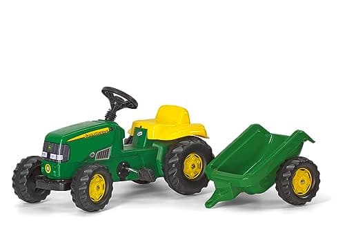 Image of rolly toys | rollyKid John Deere Tractor with Trailer | 012190, Green
