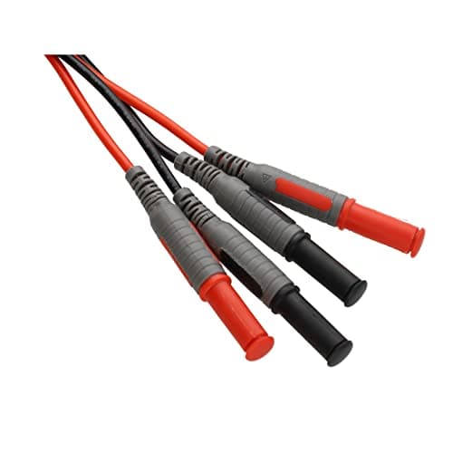 Image of kenable Multimeter 10A 4mm Insulated High Flex Test Leads Red & Black 1.2m [1.2 metres]