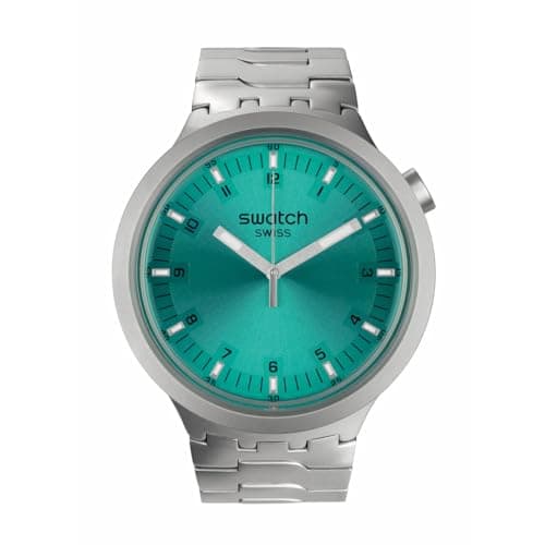 Image of Swatch Men's Quartz Watch with Stainless Steel Strap SB07S100G, Silver, Modern