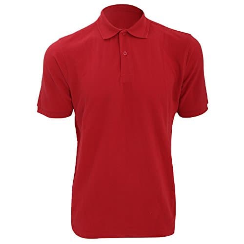 Image of Russell Mens Ripple Collar & Cuff Short Sleeve Polo Shirt (XS) (Classic Red)