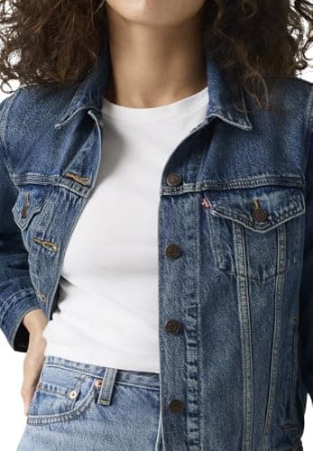 Image of Levi's Women's Original Trucker Denim jacket, Soft As Butter Dark, S