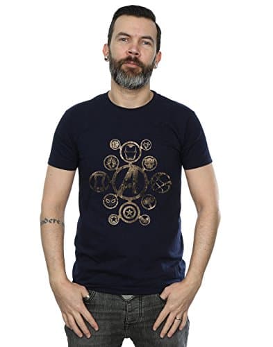 Image of Marvel Men's Avengers Infinity War Icons T-Shirt Navy Blue X-Large