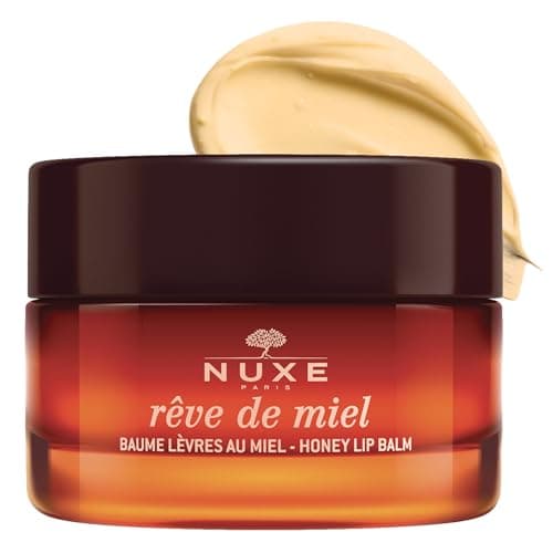 Image of Nuxe Rêve de Miel Honey Lip Balm 15ml, Repairing Lip Balm, Nourishes & Softens Very Dry Lips, With Honey & Beehive Ingredients, Daily or Overnight Use, Vegan Formula