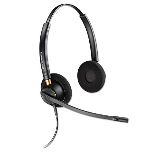 Image of Plantronics HW520 Encorepro Noise Cancelling Over Head Binaural Headset P/N 89434-02 ,black