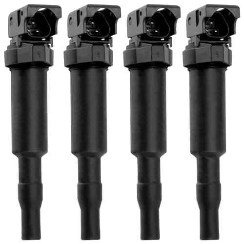 Image of Ignition Coil Pack 0221504470 12138647689 Compatible With Mini R55 R56 R57 R58 R59 R60 R61, Peugeot 207 208 2008, Citroen C3 C4 C5 DS3 DS4 (4 Pcs)