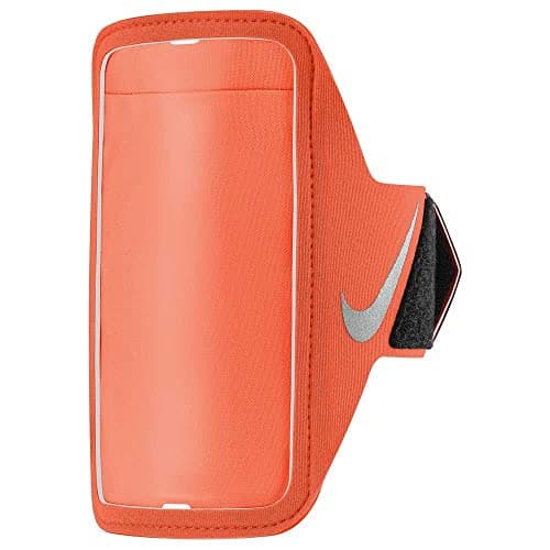 Image of Nike Unisex - Adult Lean Arm Band Smartphone Armband, Bright Crimson/Black/Silver, One Size