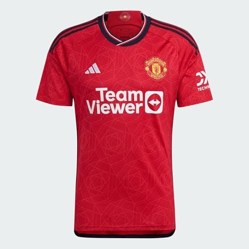 Image of Adidas, Home 23/24 Manchester United Fc, Short Sleeve Football Jersey, Team Colleg Red, S, Man