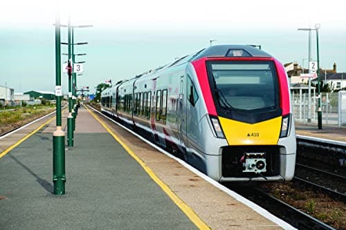 Image of Hornby Electric Train - R3964 Greater Anglia, Class 755/4 'FLIRT' 4 Car Train Pack - Era 11 00 Gauge Locomotives, Engine Models for Adults - 1:76 Scale Model Gift