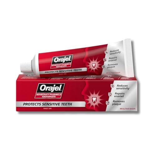 Image of Orajel Toothpaste for Targeted Sensitivity Relief, Protective Oral Gel Shield Formula, Enamel Strengthening Tooth Pain Relief, 75ml