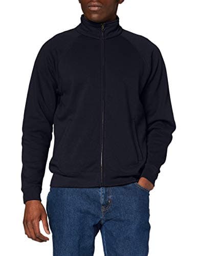 Image of Fruit of the Loom Men's Zip front Premium Sweater, Deep Navy, Medium