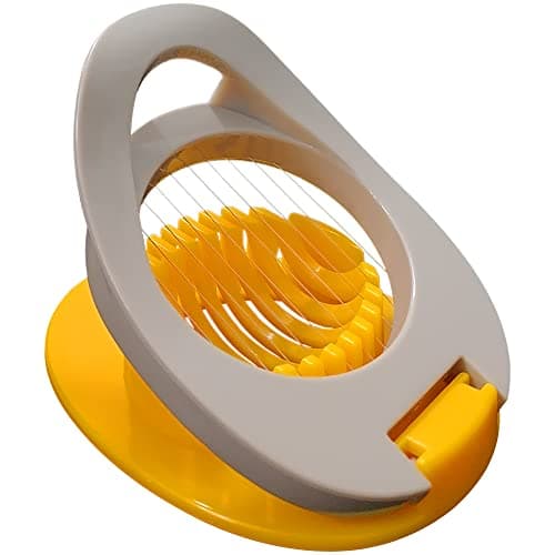 Image of Starchef Stainless Steel Preserved Egg Ham Banana Cutter Slicer, Slice Boiled Eggs Preserved Eggs Hams Bananas Effectively(Yellow)