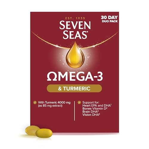 Image of Seven Seas Omega-3 Fish Oil and Turmeric, Omega-3 Plus Vitamin D for Whole Body Healthplus, Duo Pack: 30 Capsules Plus 30 Tablets, 1 Month Supply