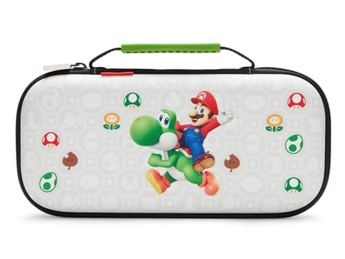 Image of PowerA Protection Case for Nintendo Switch 2 - Mario & Yoshi, Officially Licensed, Protective Storage, Holds up to 9 Game Cards and 2 microSD Express Cards, Integrated Play Stand