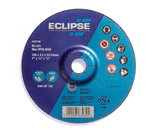 Image of Eclipse Professional Tools A30T180 Cut Off Wheel (180 x 3.2 x 22.23mm)