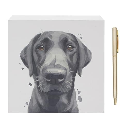 Image of Lesser & Pavey Black Labrador Memo Block Robert James Hull for Home & Office | Stylish Notepads & Writing Pads For Daily Use | Compact Note pad & Memo Pads for Daily Notes & Reminders