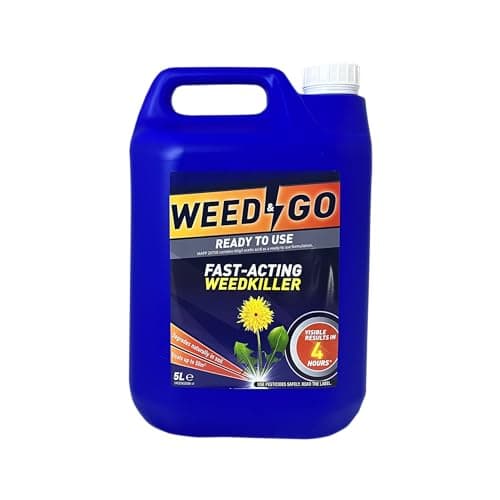Image of Weed & Go 5L Ready-to-Use Weedkiller - Fast-Acting Formula for Immediate Weed and Moss Control on Driveways, Paths & Patios