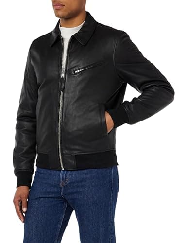 Image of Schott NYC Lcmayfair Men's Leather Jacket, Black, L