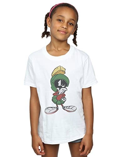 Image of LOONEY TUNES Girls Marvin The Martian Pose T-Shirt 7-8 Years White