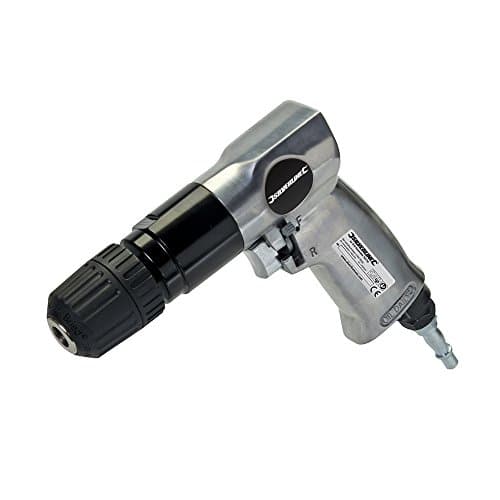 Image of Silverline Air Drill Reversible – 10mm Chuck, Pneumatic Power Tool for Drilling & Screwdriving (793759)