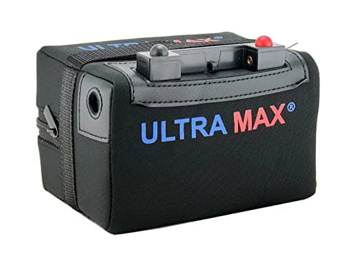 Image of REPLACEMENT ULTRAMAX LITHIUM 12V 22A 36 Holes Golf Trolley Battery + Female T-Bar Connector