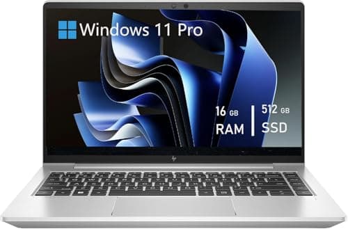 Image of HP EliteBook 645 G9 14" FHD Laptop, AMD Ryzen 5 PRO 5675U Hexa-core (6 Core), 16 GB RAM, 512 GB SSD, US QWERTY Keyboard, Windows 11 Pro (Renewed)