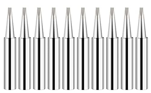 Image of Saipor 10pcs 900M-T Soldering Iron Tips Solder Iron Replacement Tip Soldering Bits for 900M Station Tool for Hakko, TENMA, ATTEN, Quick, Aoyue, Yihua Soldering Station（900M-T-2.4D)