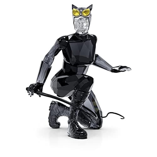 Image of Swarovski DC Batman Catwoman Ornament, Black, Clear and Yellow Crystal, from the DC Comics Collection