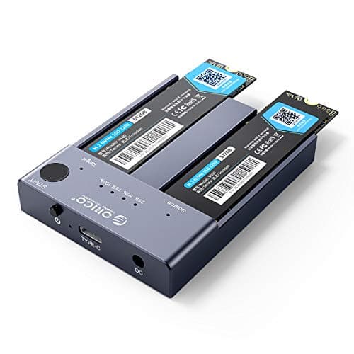 Image of ORICO NVMe Clone Docking station, 10Gbit/s Dual-Bay Tool-Free USB C to NVME Offline Clone Duplicators External Hard Drive Enclosure for M Key PCIe 2242 2260 2280 22110 M.2 SSDs, [Support 8TB]-M2P2