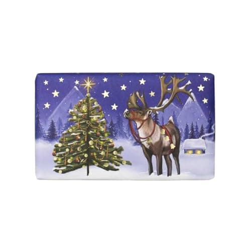Image of The English Soap Company Christmas Scented Soap – 190g | Vegan-Friendly | Enriched with Shea Butter | Plastic-Free Soap | Made in England (Christmas Reindeer)