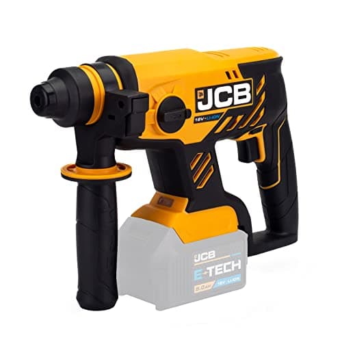 Image of JCB 18v Brushless SDS Rotary Hammer Drill, Bare Unit, Multi - positional Side Handle, 4 - Functions, Rotary Stop Mode, 1400 RPM, 4-Function Performance 3 Year Warranty