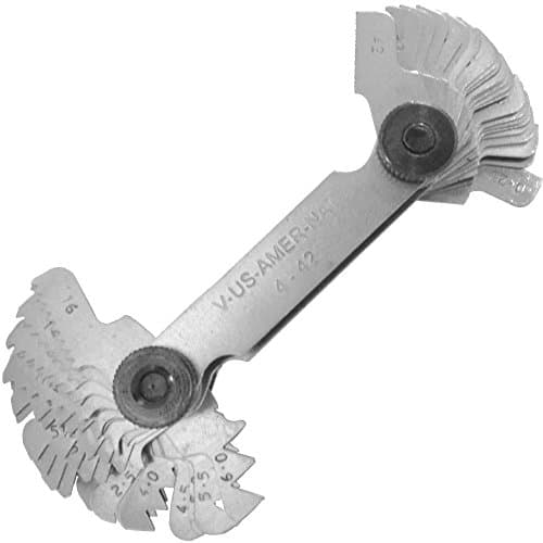 Image of Thread Screw Pitch Gauge Measures 4-42 & 0.25 to 6.0mm - New