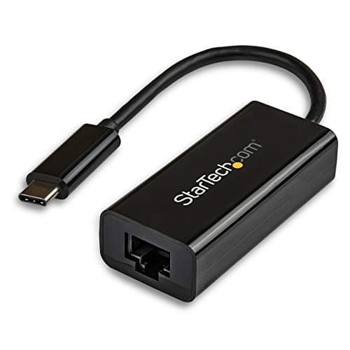 Image of StarTech.com USB-C to Gigabit Ethernet Adapter - Black - Thunderbolt 3 Compatible - Windows & Mac - RJ45 LAN Network Converter (US1GC30B)