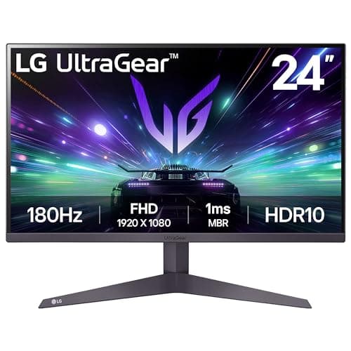 Image of LG UltraGear Gaming Monitor 24GS50F, 24 Inch, 1080p, 180Hz,1ms MBR, 5ms Response Time, HDR 10, AMD FreeSync, Smart Energy Saving, Displayport, HDMI