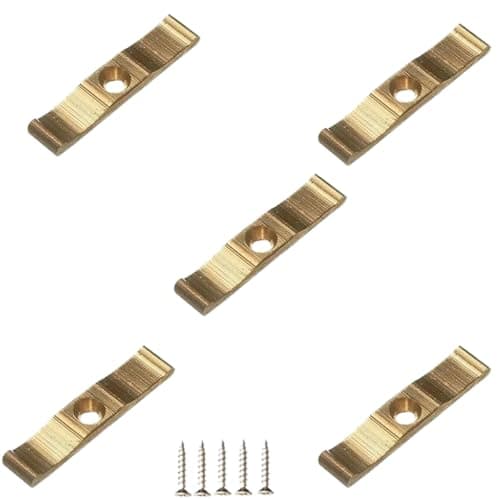 Image of Turn Button Thumb Catch Latch 38mm Solid Brass Cupboard Cabinet Wardrobe Thumb Turn Catch Latches for Gates, Sheds, Doors, Hutches and Cages with Fixing Screw Pack of 5