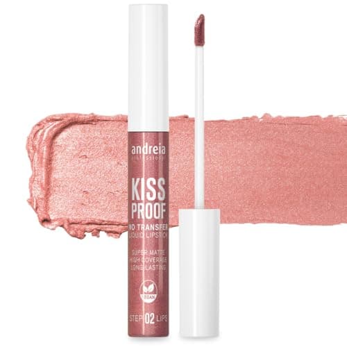 Image of Andreia Professional No Transfer Liquid Lipstick Matte Longlasting - Kiss Proof Smudge-free Vitamin E Enriched Formula, 100% Vegan - Colour 20 Pink Aura 20-8ml