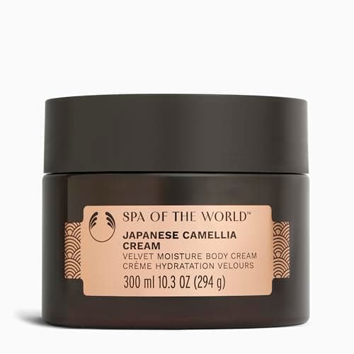 Image of The Body Shop Spa of the World Japanese Camellia Body Cream (1x 300ml), Luxurious Body Moisturiser with Camellia Seed Oil, Velvety Floral Cream for Soft, Supple & Pampered Skin, Vegan