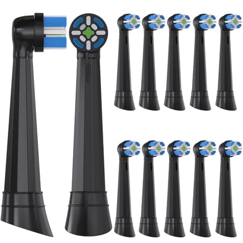 Image of 12Pack iO Toothbrush Heads Compatible with Oral B iO 2/3/4/5/6/7/8/9/10 Series Electric Toothbrush, for Oral-B iO Ultimate Clean Electric Toothbrush (Black, M)