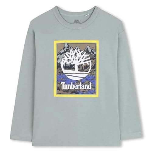 Image of Timberland Boy's T60545 T-Shirt, Silver Blue, 10 Years