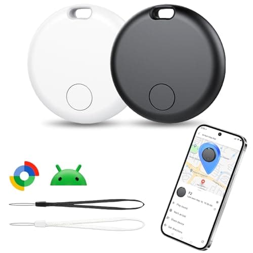 Image of Bluetooth Smart Tracker Tags For Android Devices (NOT iOS or Huawei), Item Finder Works with Google's ‘Find My Device’ App, IP67 Waterproof, Tracker Finder for Wallet, Luggage, Key