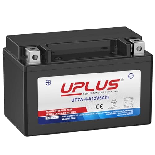 Image of UPLUS UP7A-4-I Motorcycle Battery,12V 6Ah, replace for-TX7A, AGM-Maintenance-Free SLA Batteries Scooter ATV | Confirm size before order 150L x 87W x 93H(mm)