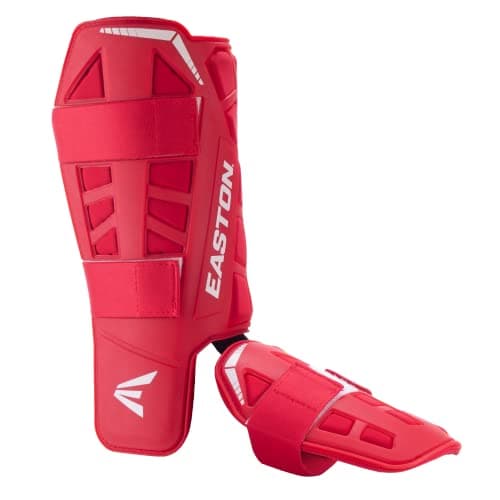 Image of Easton | Adult Leg Guard | Red | Fits Left Leg for Right Hand Batter