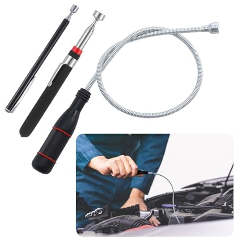 Image of saerryor 3 Pack Telescopic Magnetic Pickup Tool with Pocket Clip, Extendable Pickup Tools with Strong Magnetism Tips, Flexible Magnet for Picking up Pins Screws Nuts, Extending Retrieval