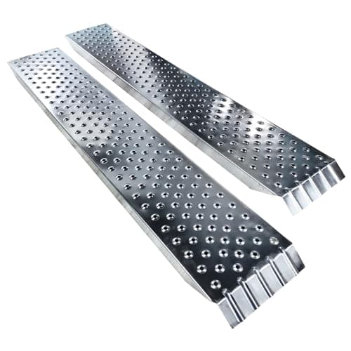 Image of VOUNOT® Loading Ramps, 2 Steel Ramps Heavy Duty for Van, Lawnmower, ATV, Quad Motorcycle, 400 kg Max Loading, 160 x 23 x 5 cm