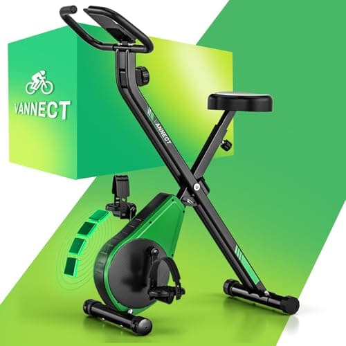 Image of Upgraded Folding Exercise Bike with 16-Level Adjustable Magnetic Resistance, 330LBS Quiet Foldable Indoor Cycling Bike, Fitness Stationary Bike with LCD Display & Large Comfortable Seat Cushion