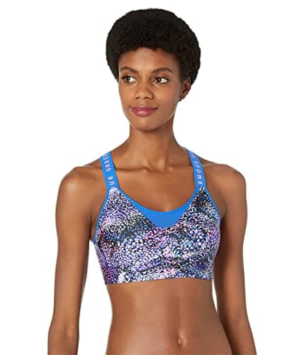 Image of Under Armour Womens Infinity Print Bra Pink XS